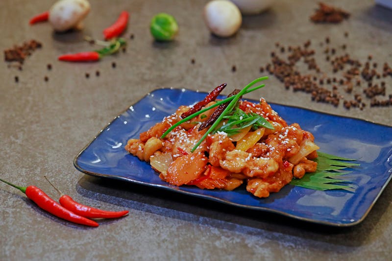 Sweet chili boneless wings with Asian-inspired sauce