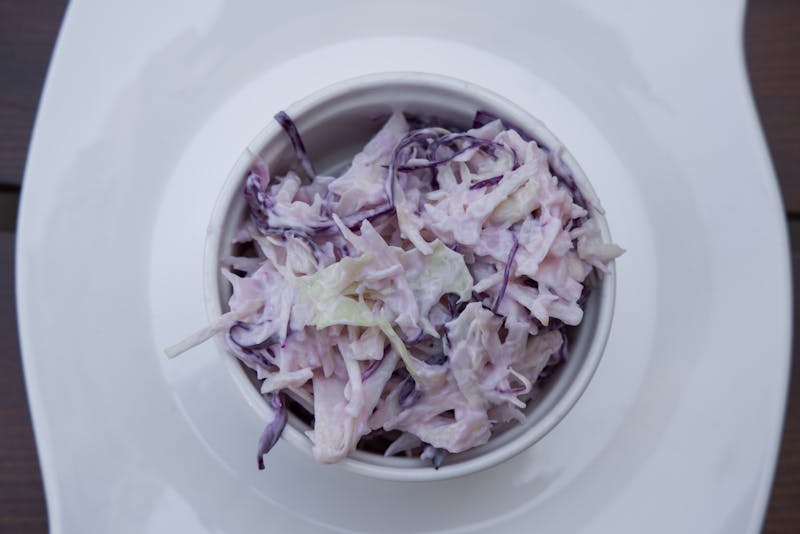 Creamy house-made coleslaw with fresh cabbage
