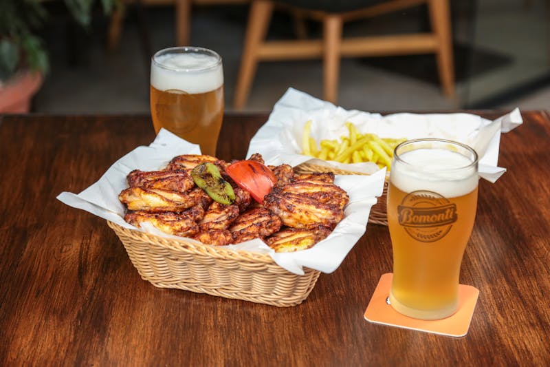 Wing combo meal with fries and drink